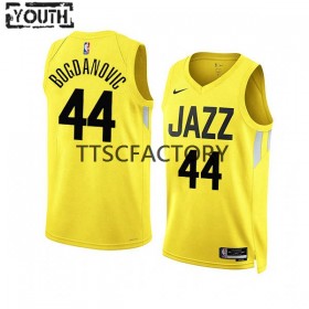 Camiseta Niños Utah Jazz Bojan Bogdanovic 44 Nike 2022-23 Icon Edition Amarillo Swingman